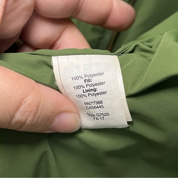 J.Crew Factory Olive Green Quilted Puffer Vest Size MEDIUM Pockets Double Zipper - Picture 12 of 13